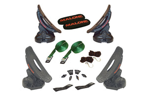 Malone SaddleUp Pro Kayak Carrier with Tie-Downs - Saddle Style - Rear Loading - Jawz Hardware