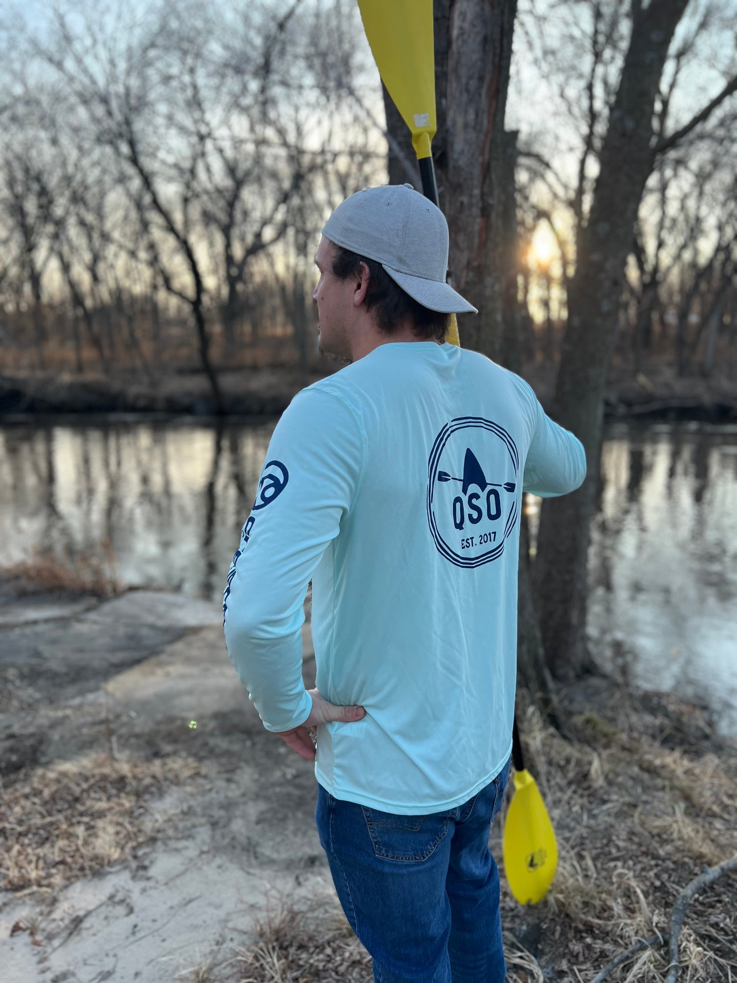 QSO/Crescent LOGO UV fishing shirt